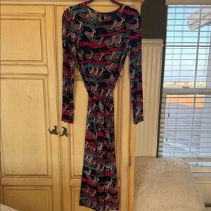 Marc by Marc Jacobs silk dress deer print size 8